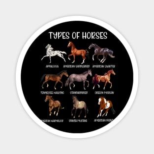 Types Of Horses, Horse Breed, Horseback Riding Magnet